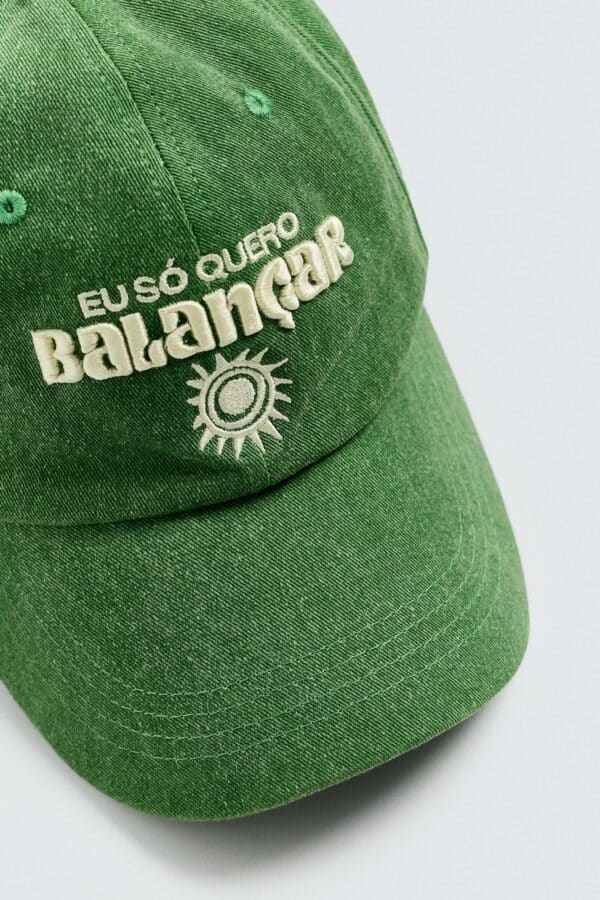 Contrast Embroidery Cap - Image 4