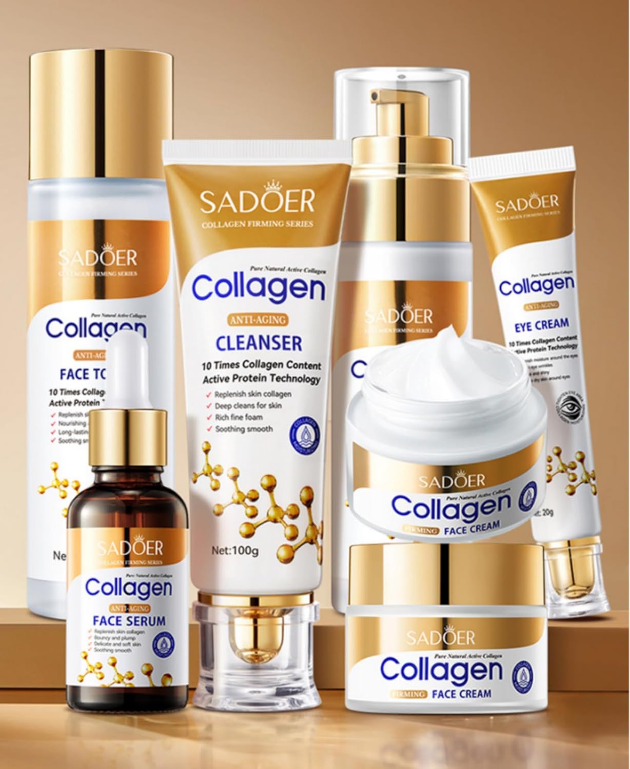 6 Pieces Collagen Skincare Combo