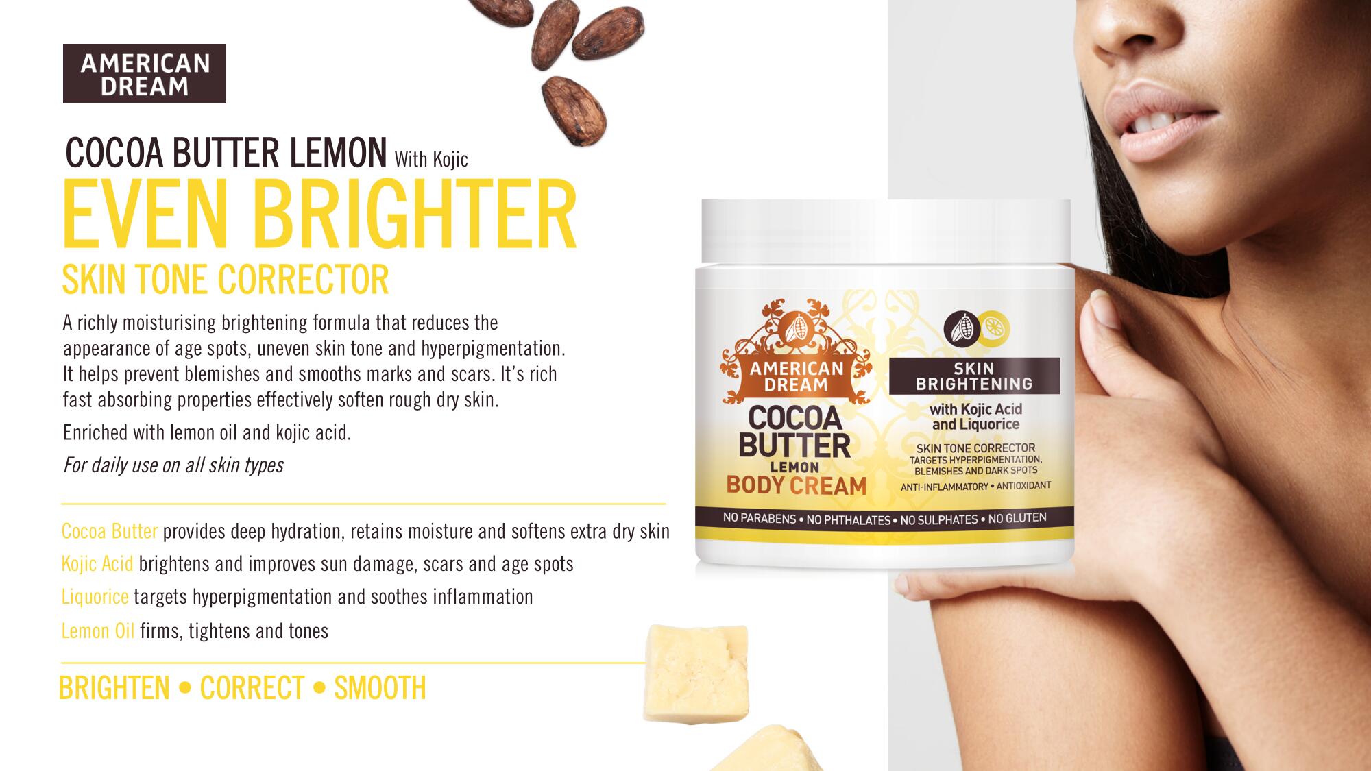 Experience the Luxurious Softness of American Dream Cocoa Butter Creams